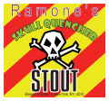 Skull Square Yellow Beer Labels